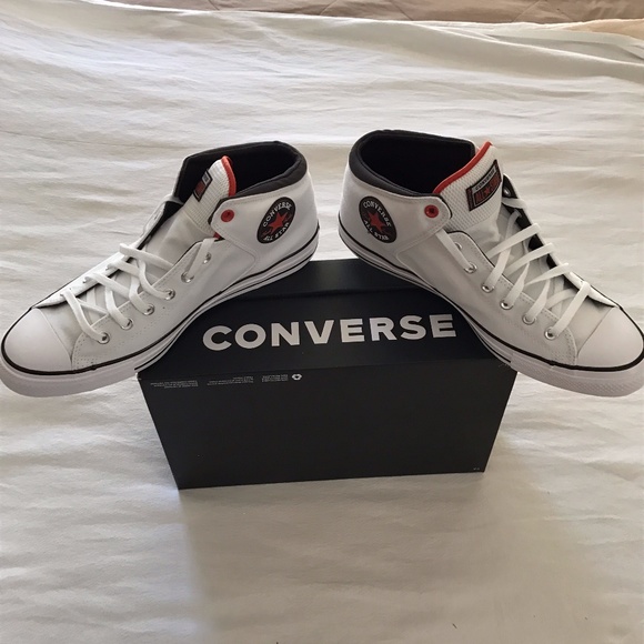 Converse Other - Converse CTAS High Street Mid White/Storm Wind/Orange Mantra 13